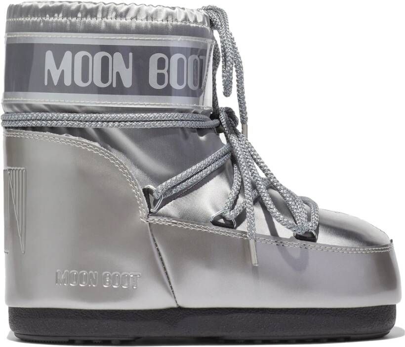 Moon boot Laag Glance Zilver Icon Sneakers Gray Dames