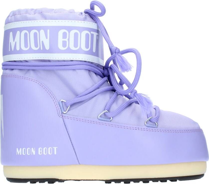 Moon boot Klassieke Korte Nylon Cuff Moon Winterlaarzen Purple Dames