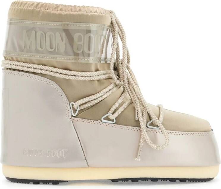 Moon boot Lage Glance Sneeuwlaarzen met Isolerende Vulling Beige Dames