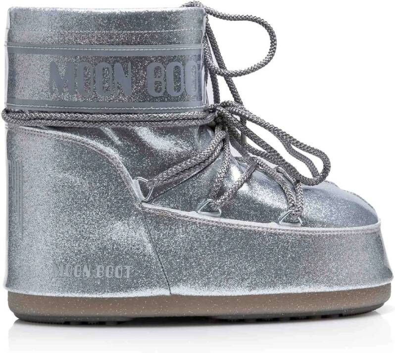 moon boot Lage Icon Sneeuwlaarzen Zilver Gray Dames