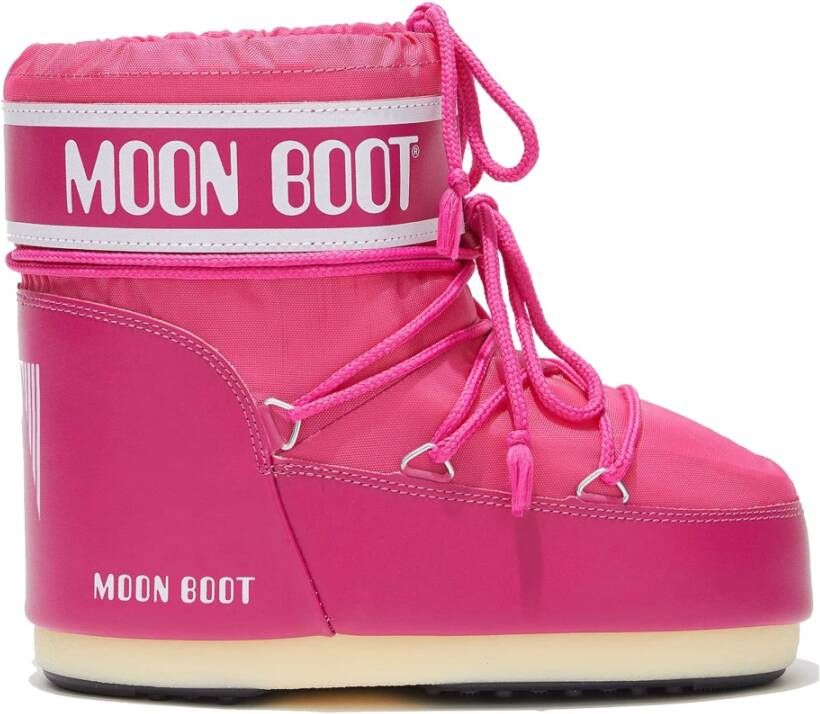 Moon boot Lage Nylon Iconische Stijl Sneakers Pink Dames