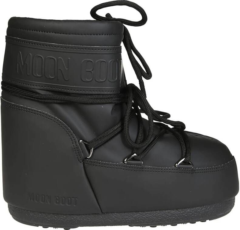 Moon boot Lage rubberen iconische stijl laarzen Black Dames