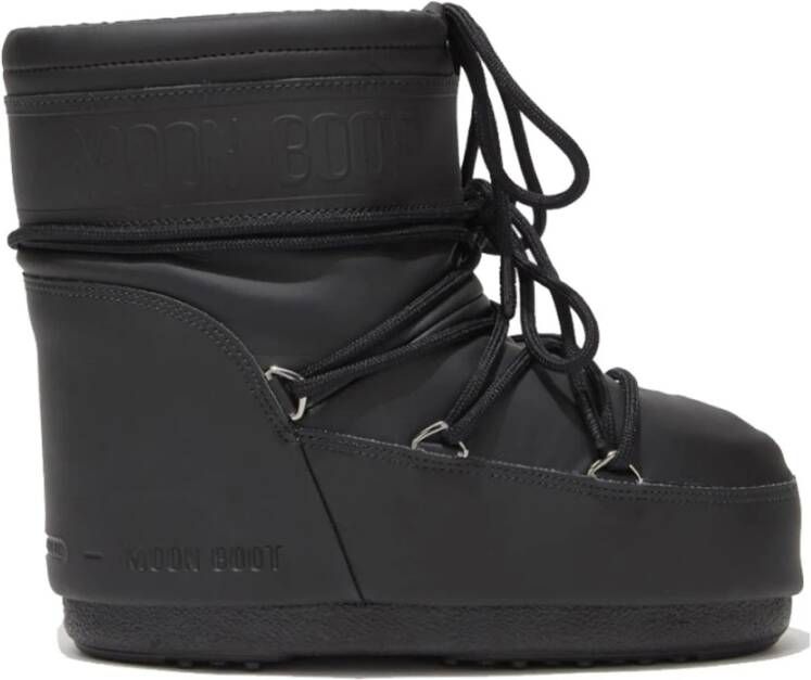 moon boot Lage Rubberen Icoon Sneakers Black Dames