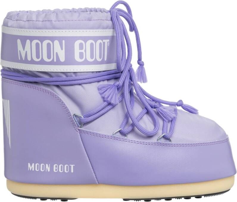 moon boot Lage Sneeuwlaarzen Koord Veters Effen Purple Dames