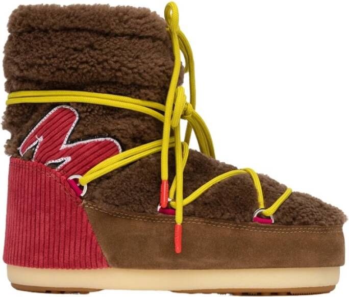 moon boot Lichte Shearling Lage Laarzen Brown Dames