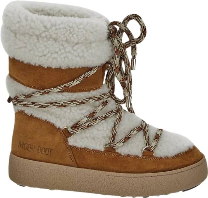 Moon boot Ltrack Shearling Polyester Schoen White Dames