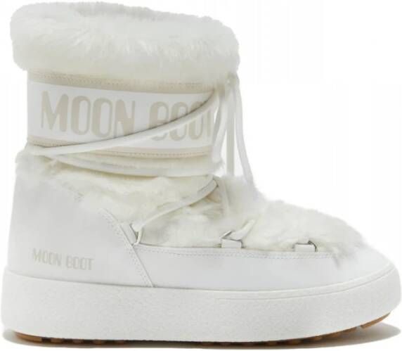 moon boot Ltrack Tube Faux FUR Lage Laars White Dames