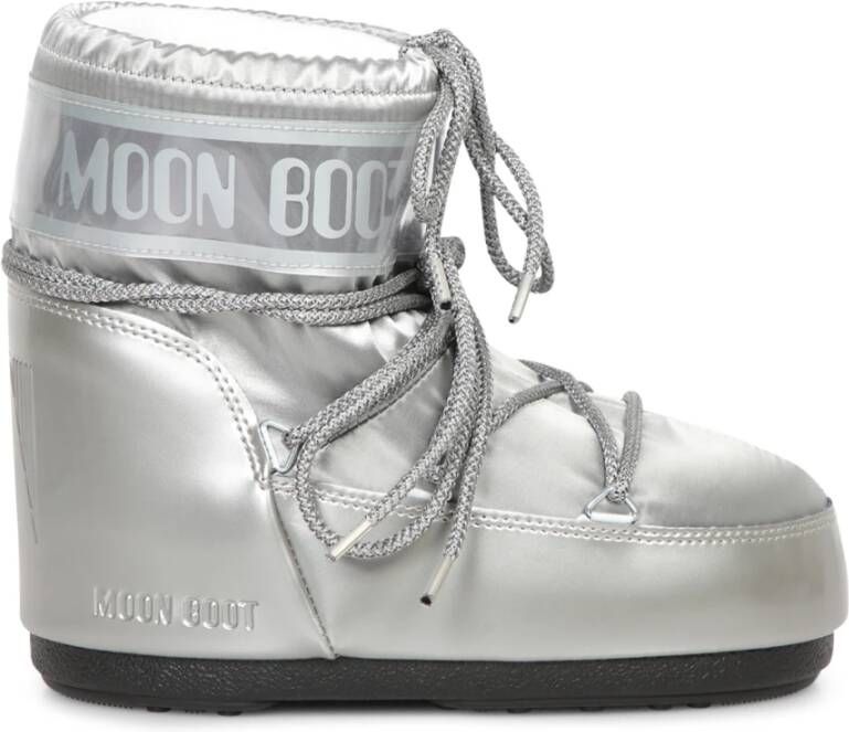 Moon boot Icon Low Glance snowboot met waterafstotende coating en metallic finish