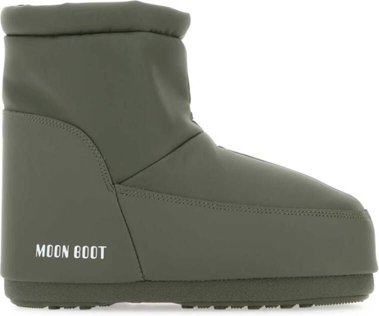 Moon boot Militair groen rubber icoon lage enkellaarzen Groen Dames