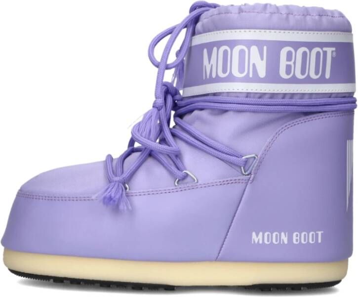 moon boot Paarse Nylon Snowboots Avontuur Stijl Purple Dames