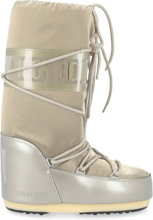 Moon boot Platinum Glance Icon Stijlvolle Laars Beige Dames