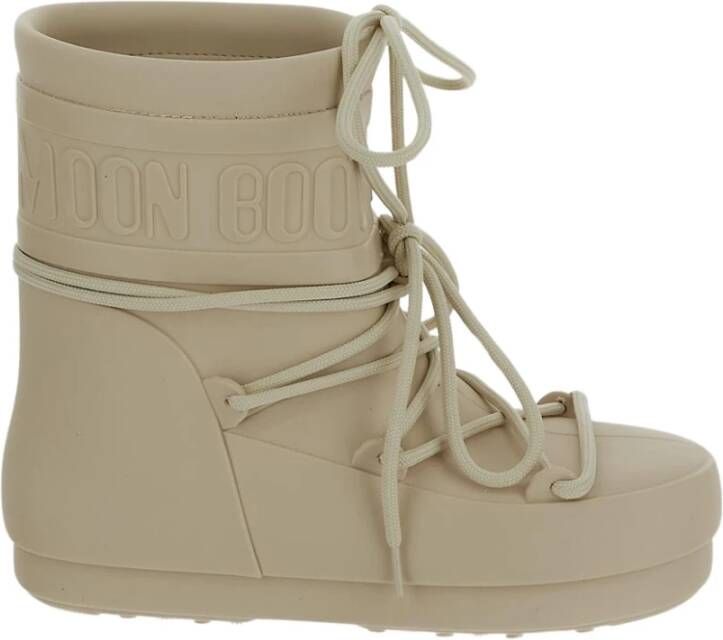 Moon boot Polyester Regenlaars Beige Dames