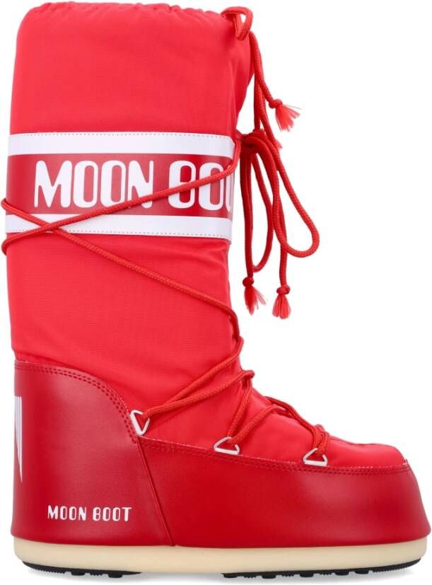 Moon boot Rode Gesloten Icon High Nylonlaarzen Red Dames