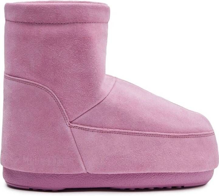 Moon boot Roze Suède Sneeuwlaarzen met Thermisch Ontwerp Pink Dames