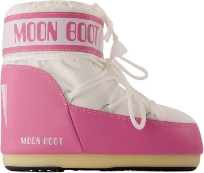 moon boot Roze Wit Synthetische Lage Laarzen Pink Dames