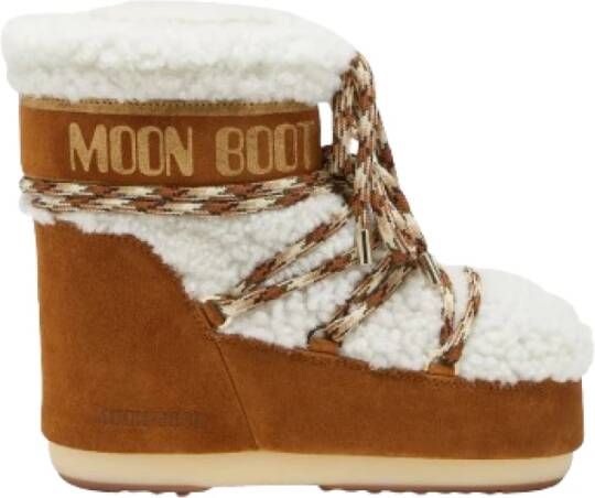 moon boot Shearling Icon Low Genderless Sneaker Brown Dames