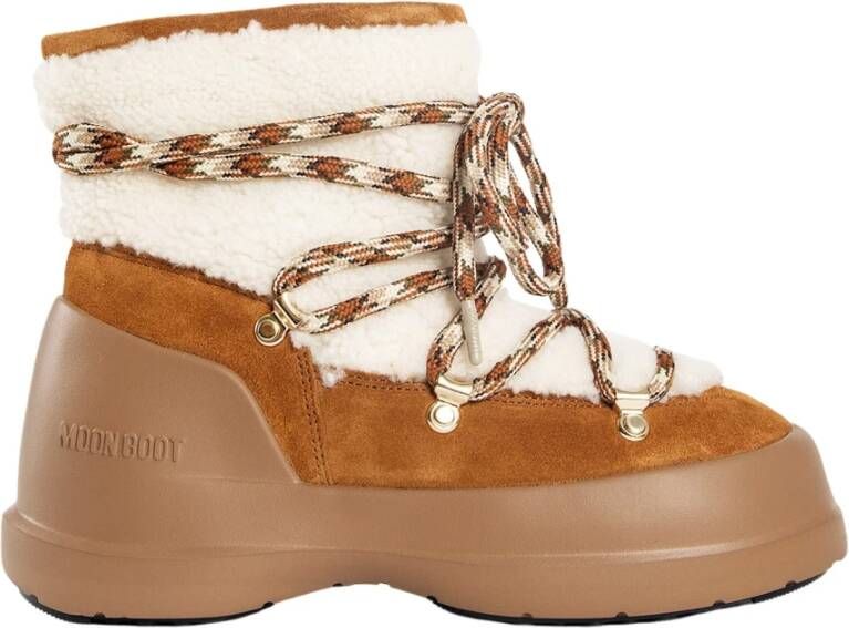 moon boot Shearling Lace-Up Boot Multicolor Whisky Multicolor Dames