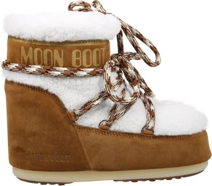 MOON BOOT Snowboots Dames Icon Low Shearling Maat: 36 38 Materiaal: Suède Kleur: Bruin