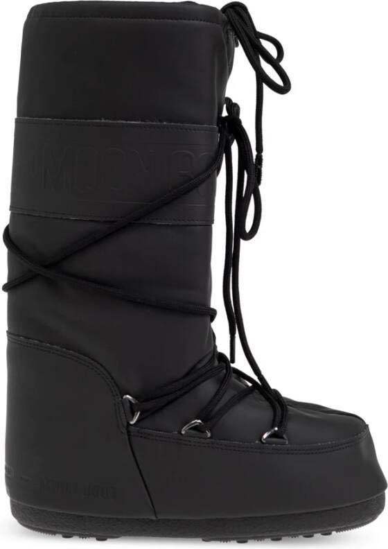 Moon boot Zwarte Sneeuwlaarzen met PVC Afwerking Black Dames