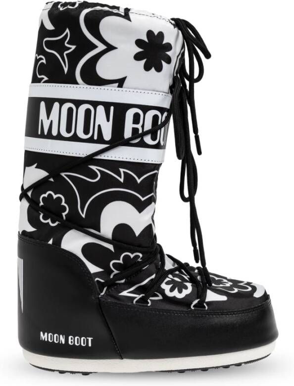 moon boot Sneeuwlaarzen Icon Flower Black Dames