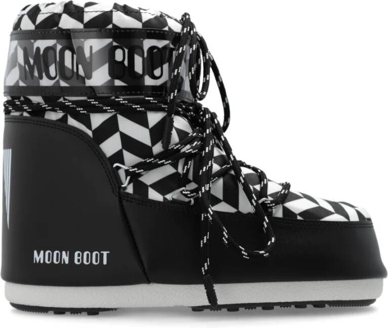 Moon boot Lila Optische Print Lage Laarzen Black Dames