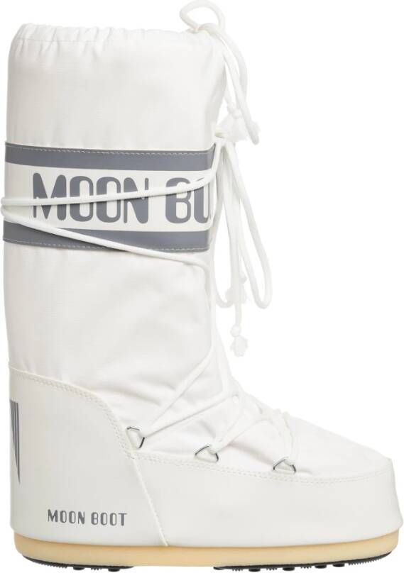 moon boot Snowboots met Koord Effen Patroon White Dames