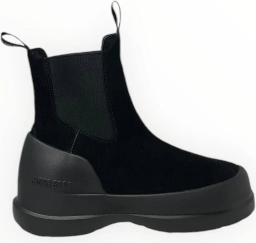 Moon boot Zwarte Suède Chelsea Waterdichte Laarzen Black