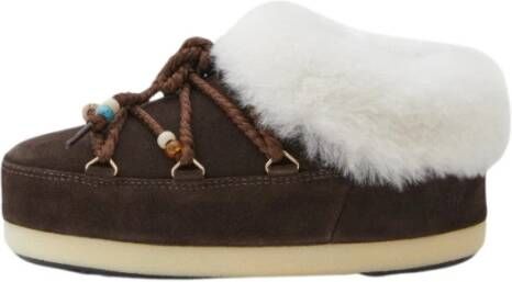 Moon boot Suede Muiltje met Faux-Fur Voering Brown Dames