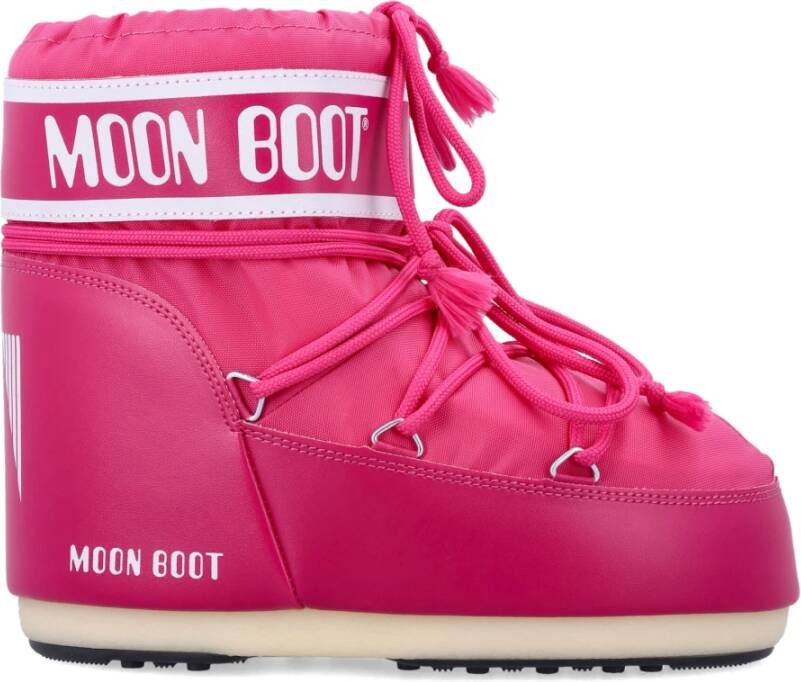 Moon boot Waterafstotende Nylonlaarzen Gesloten Bougainvellea Red Dames