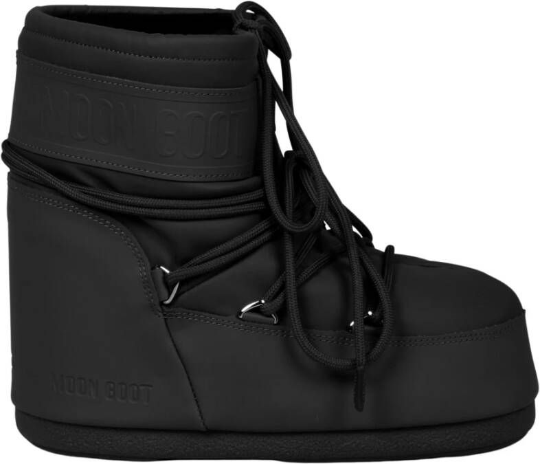 Moon boot Waterafstotende rubberen lage laarzen Black Dames