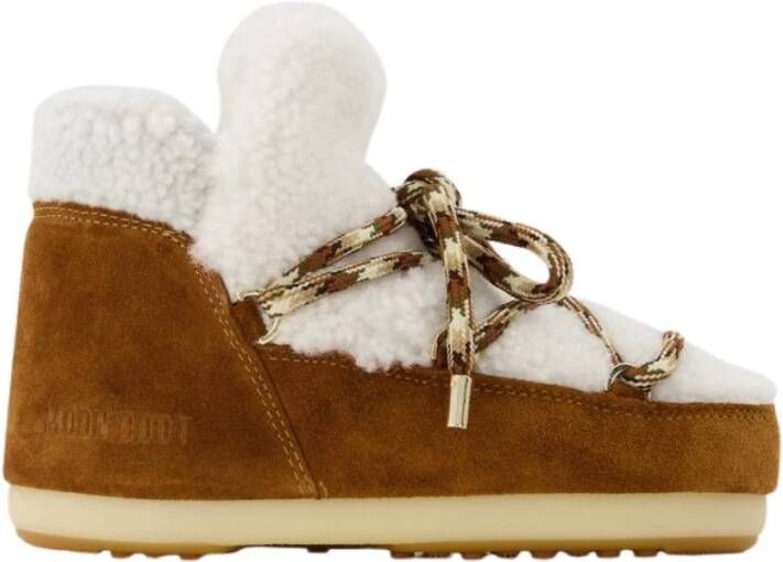 Moon boot Shearling Icon Pump in Whisky Off White Brown Dames