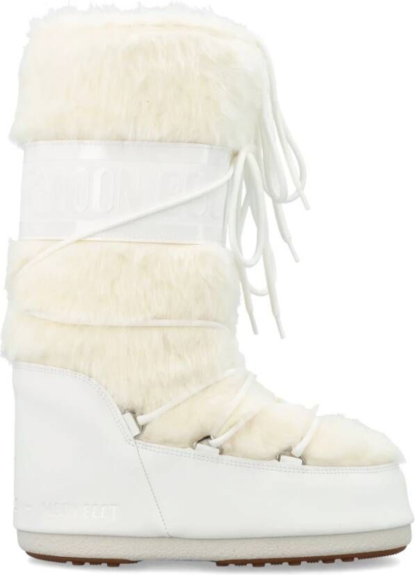 Moon boot Witte Faux Fur Hoge Laarzen White Dames