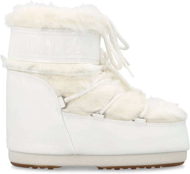 Moon boot Witte Gesloten Icon Low Faux Fur Laarzen White Dames