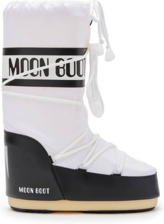 Moon boot Witte Icon Laarzen met Frontvetersluiting White Dames