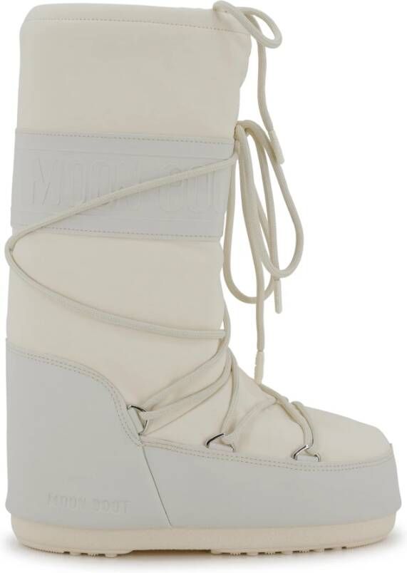 Moon boot Witte Tie Dye Platte Schoenen White Dames