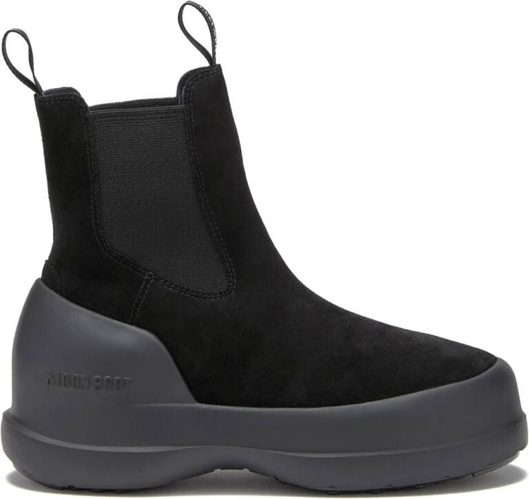 Moon boot Zwarte Suède Chelsea Waterdichte Laarzen Black