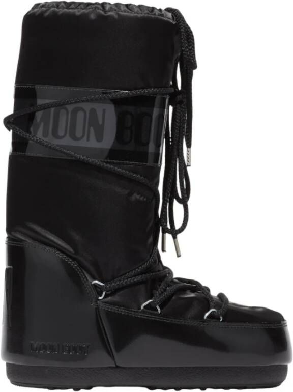 Moon boot Zwarte Icon Glance Laarzen Waterdicht PVC Black Dames