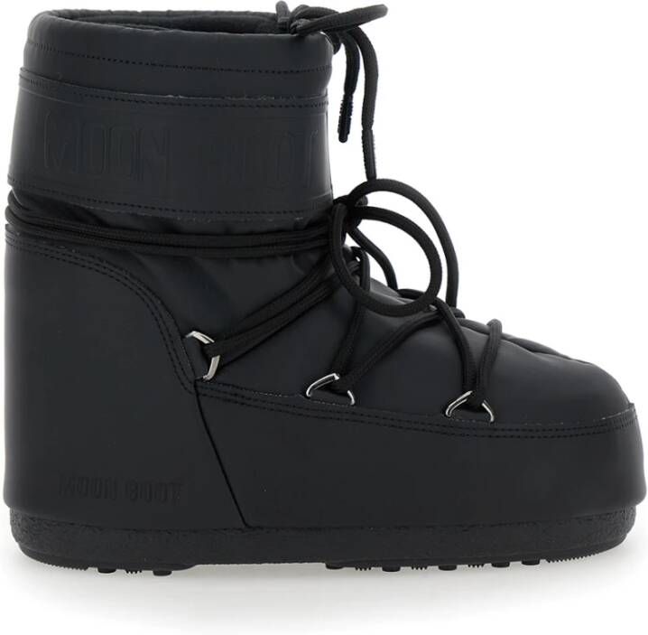 moon boot Zwarte Icon Low Rubber Laarzen Black Dames