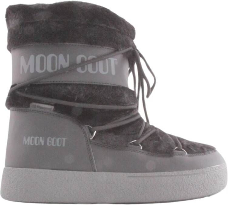 moon boot Zwarte Ltrack Laarzen met Bont Black Dames