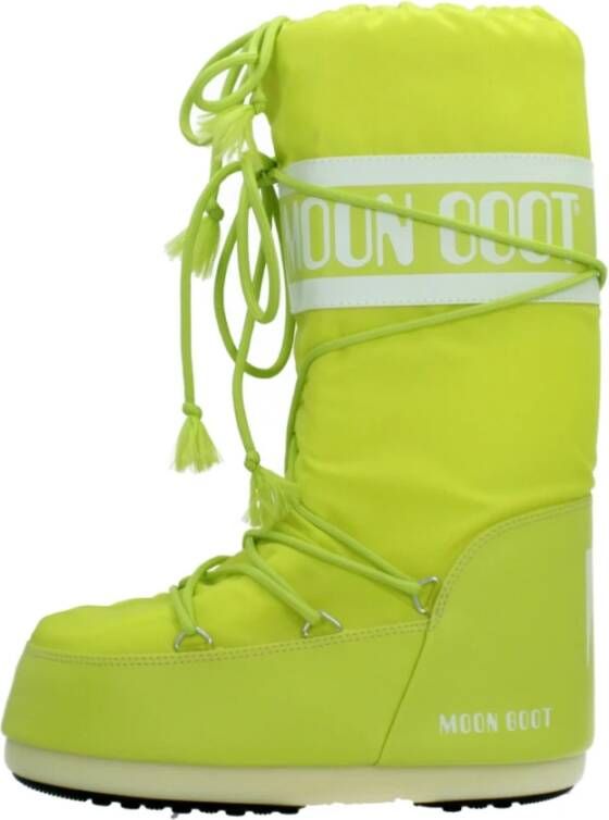 moon boot Zwarte Nylon Winterlaarzen Green Dames