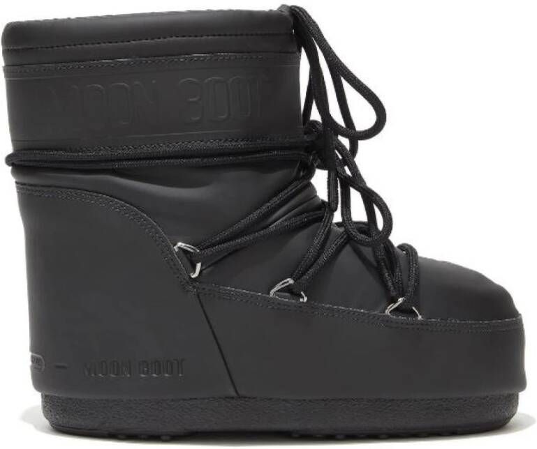 Moon boot Zwarte platte schoenen voor vrouwen Black Heren