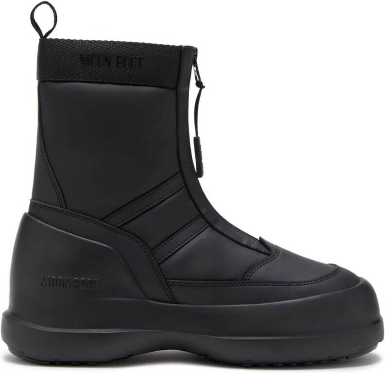 Moon boot Zwarte Ritslaarzen Unisex Design Black Heren