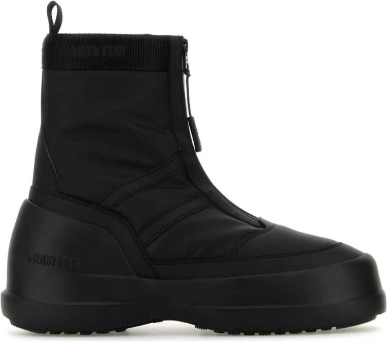 Moon boot Zwarte rubberen enkellaarzen Black Heren