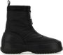 Moon boot Zwarte rubberen enkellaarzen Black Heren - Thumbnail 1