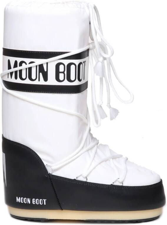 moon boot Zwarte Sneeuwlaarzen met Logoprint Black Dames