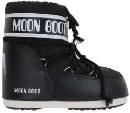 Moon boot Zwarte snowboots met ronde neus en rubberen zool Black Dames