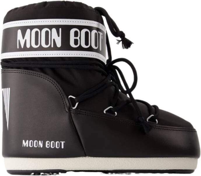 Moon boot Zwarte Winterlaarzen Stijlvol Logo Detail Black Dames