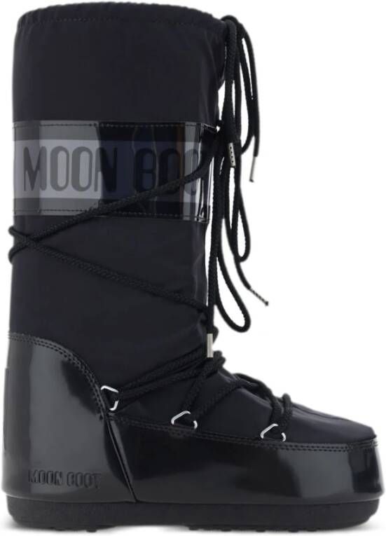 moon boot Zwarte waterafstotende gevoerde winterlaarzen Black Dames