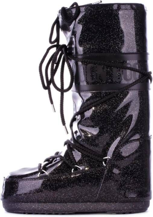 moon boot Zwarte winterlaarzen met nylon bovenwerk Black Dames