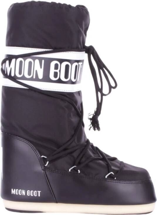 moon boot Zwarte Winterlaarzen Stijlvol Nylon Black Dames